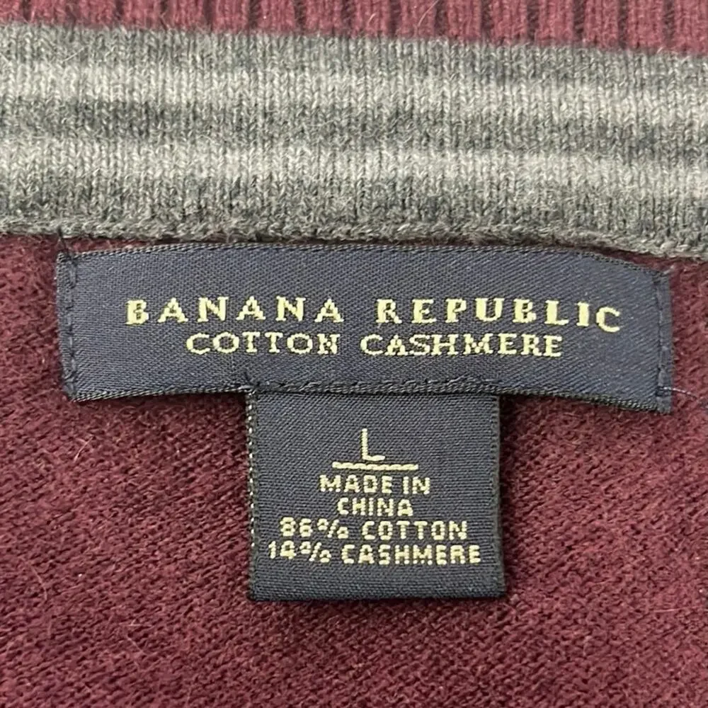 Banana‎ Republic Cotton Cashmere V-Neck Sweater Size Large